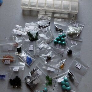 Lot #3 Beads for crafting with cases